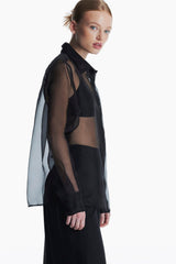 Akio shirt // black organza