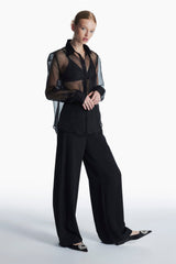 Akio shirt // black organza