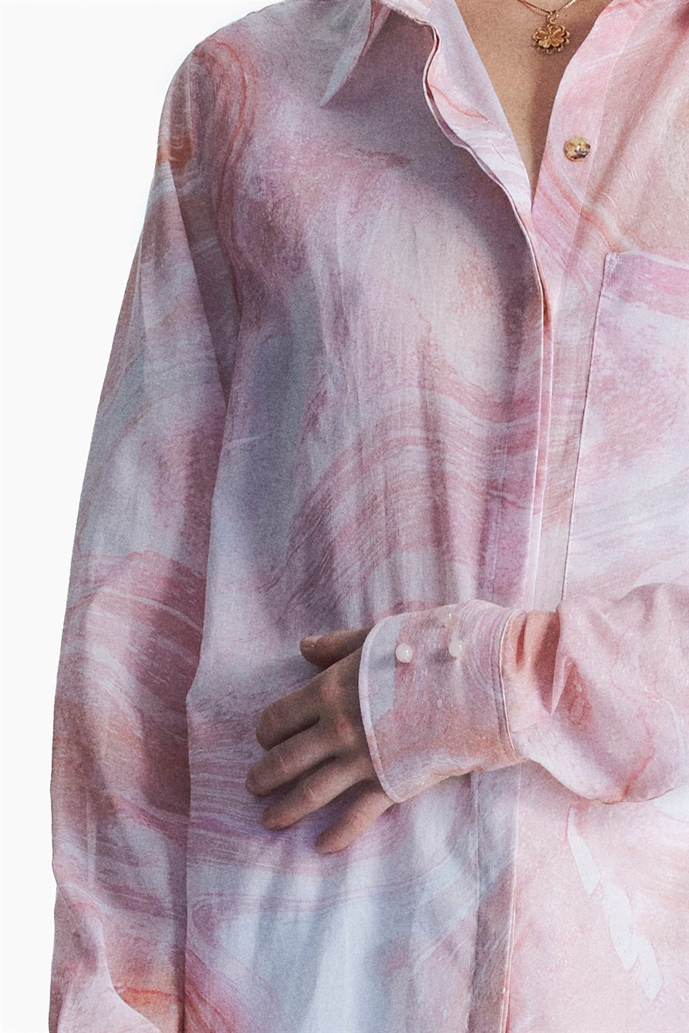 Akio shirt // pink quartz